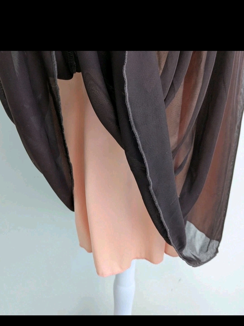 Vintage 90s y2k Slip Dress Sheer Brown Babydoll Lace Whimsigoth Fairycore Small - Picture 9 of 10